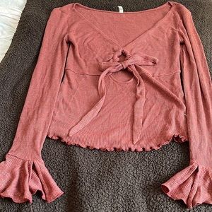 Free people bell sleeve shirt nwot